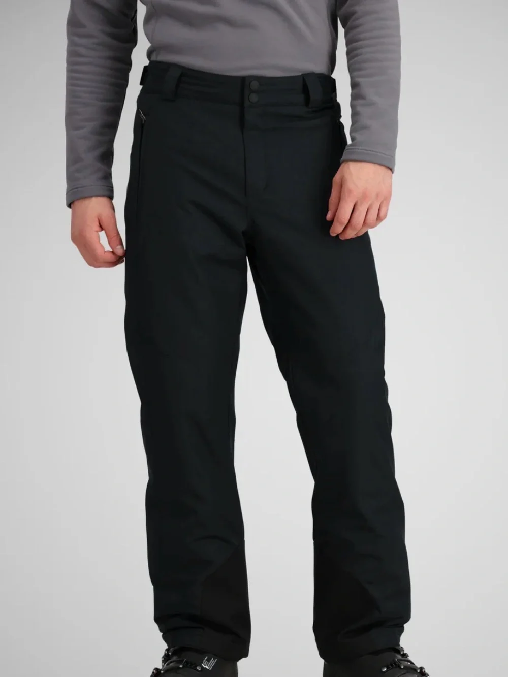 Obermeyer | Men's Black Snow Ski Pants with Elastic Waistband | L -Long